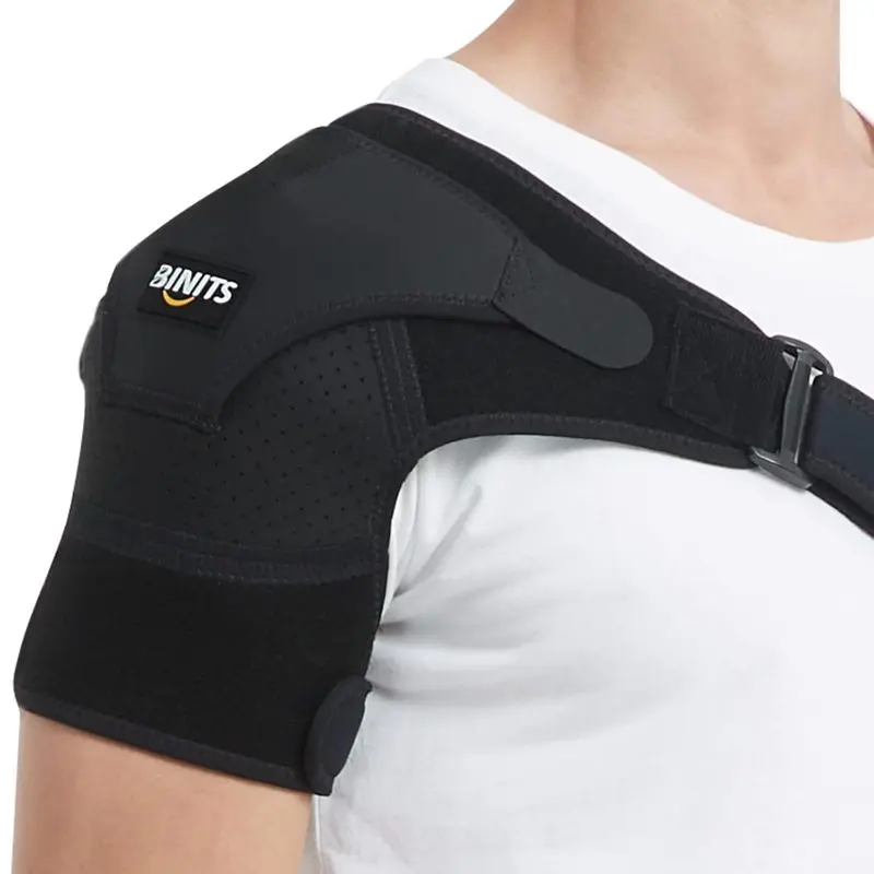 Outdoor sports Shoulder Brace for Rotator Cuff, Tendonitis, Dislocation, Shoulder Pain Relief, Arm Sling Shoulder Support Fit Sleeve Wrap for Men & Women (Black S-M)