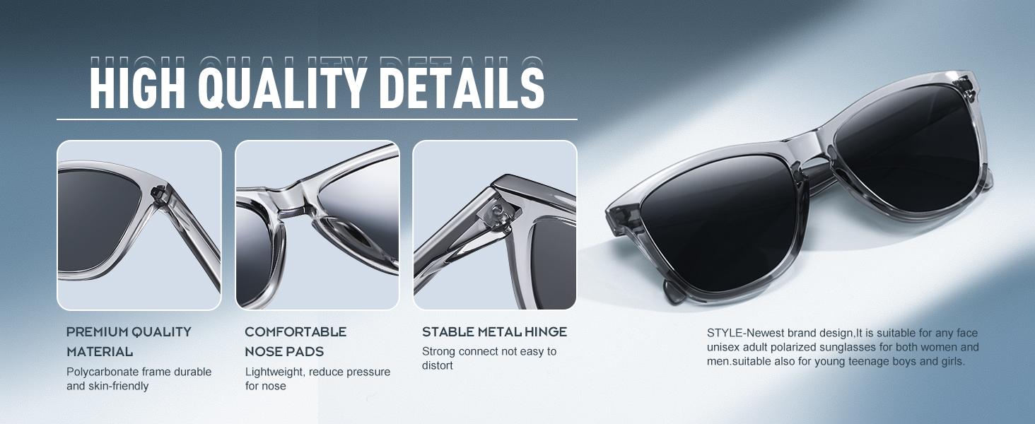 【Holiday Haul】Sunglasses Womens Polarized Sunglasses for Mens Womens Retro Mirror Lens for Driving Fishing UV400 Protection