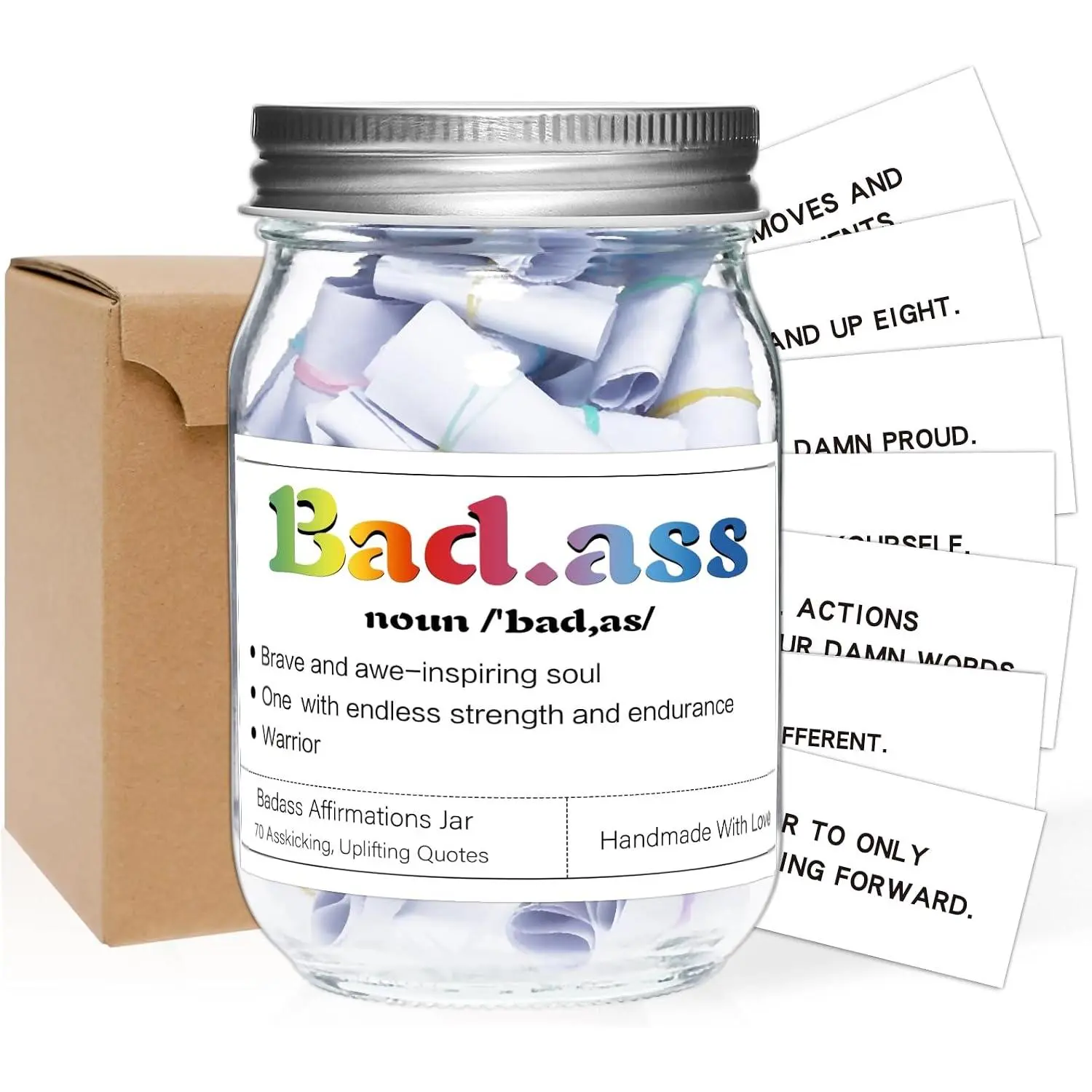 70 Positive Messages Jar Funny Affirmation Jar Decorative Jars | for Women  Birthday  Wife Sister