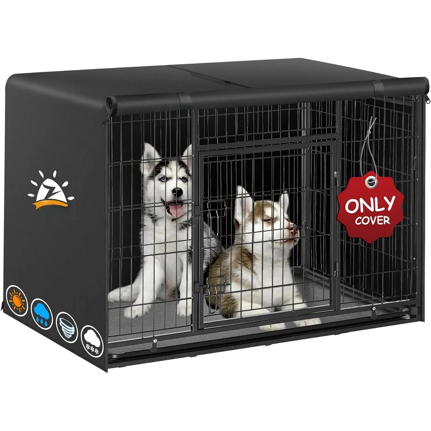 Crate Cover 30 Inch - 600D Kennel Crate Covers for  Cage  & Heavy Duty, Small  Cage Cover  Fit for  Wire  Crates - 30 x 20 x 20 Inch (Cover Only)