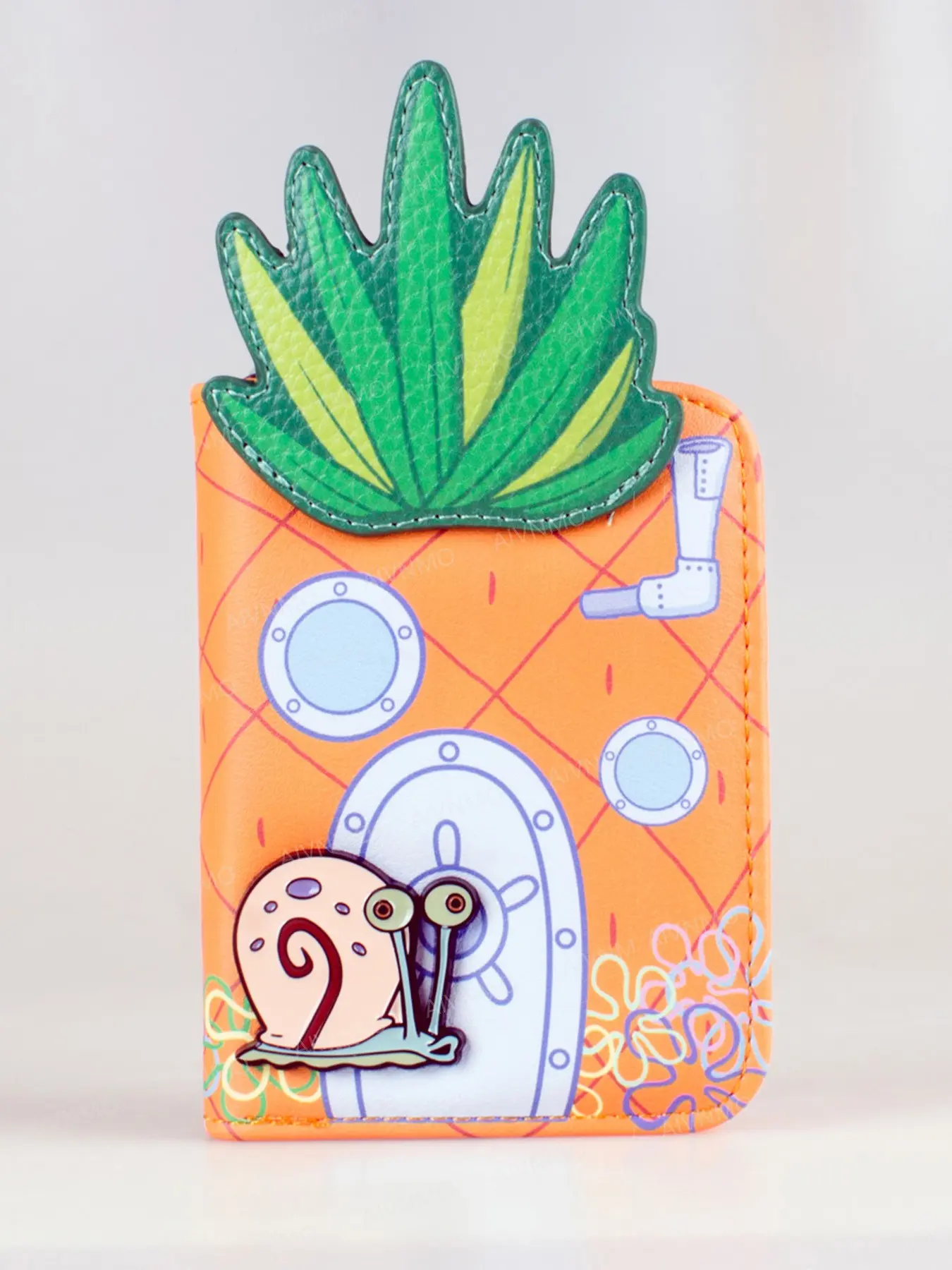 3D Pineapple Design Trifold Wallet, Fashionable Personalized Card Holder, ID Window Coin Purse, Stylish and Unique Accessory