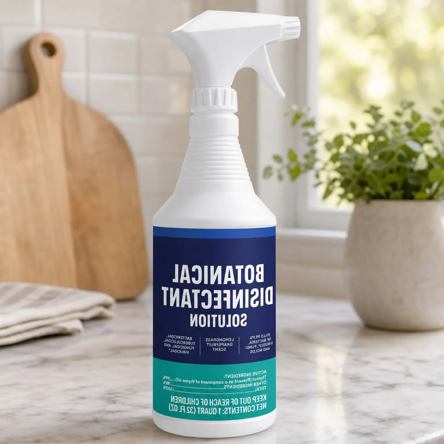 Botanical Disinfectant Solution, Heavy-Duty Broad-Spectrum Disinfectant, Kills 99.9% of Bacteria, Viruses*, Fungi & Molds, 32 Fluid Ounce (Pack of 1)Gift