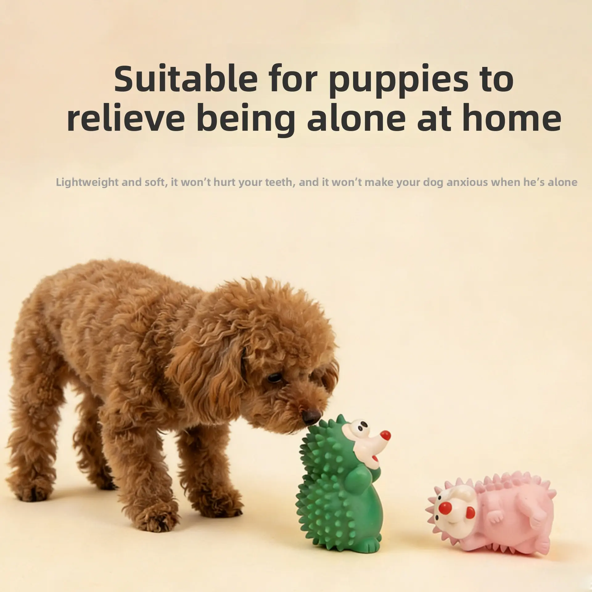 Nunbell Pet Latex Cute Hedgehog Toy, Durable Chewable Teething Toy for Dogs, Relieves Boredom and Promotes Self-Entertainment