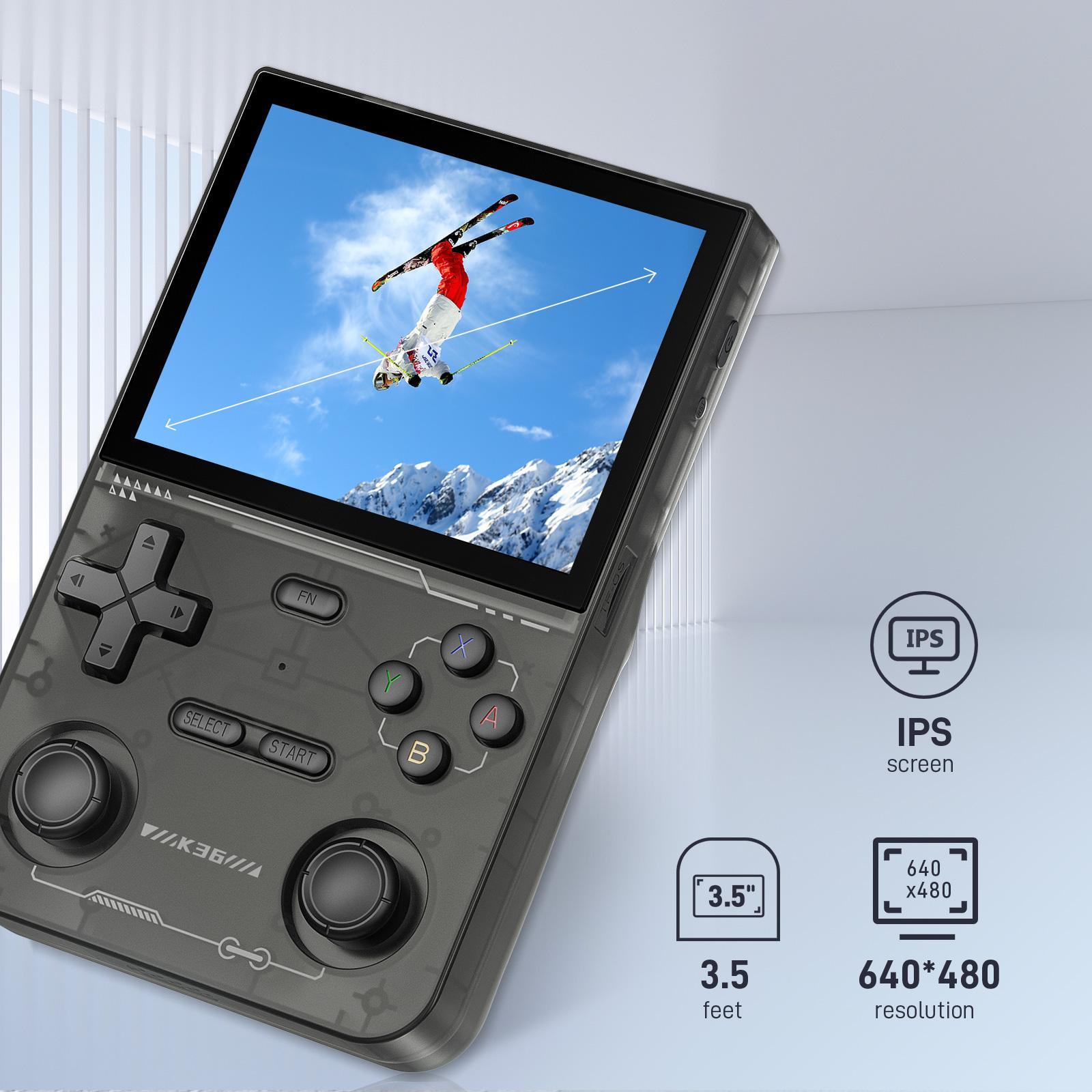 YLW K36 Open Source Linux System Handheld Game Console, Rechargeable Game Console, 3.5HD IPS Screen Portable Retro Handheld Player with 20+ Emulators Supported, Boyfriend Gift, Gaming Items