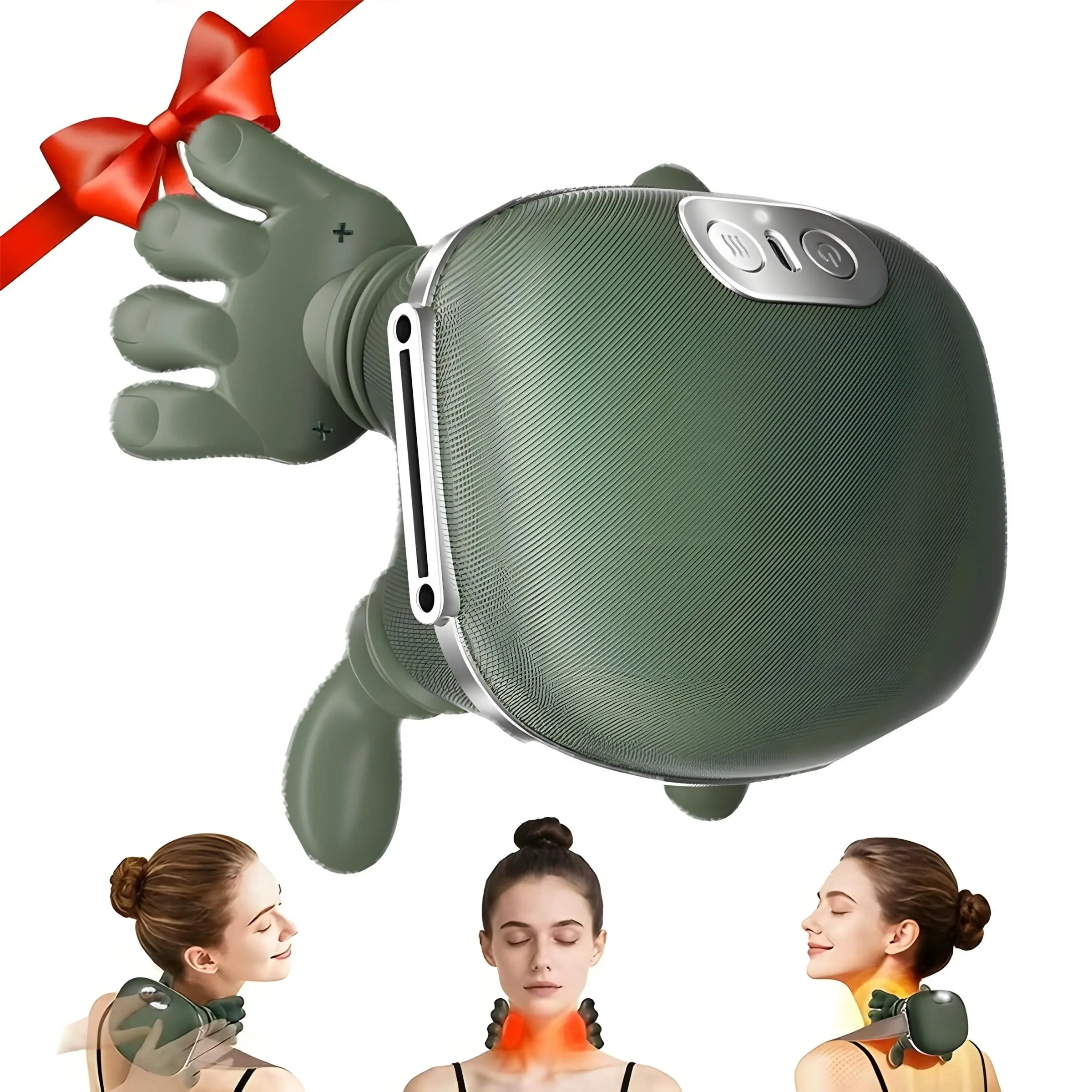 USB Hot Compress Shoulder Neck Massager N7, Portable Neck Relaxer, 6D Realistic Massage, USB Charging, Super Comfortable, Precision Human Touch, Multi-Function, Neck Shoulder Relaxer