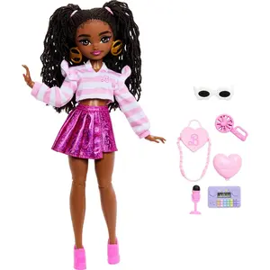 Barbie Dream Besties Brooklyn” Fashion Doll & Accessories, Posable with Brunette Hair & Dance-Themed Toy Pieces