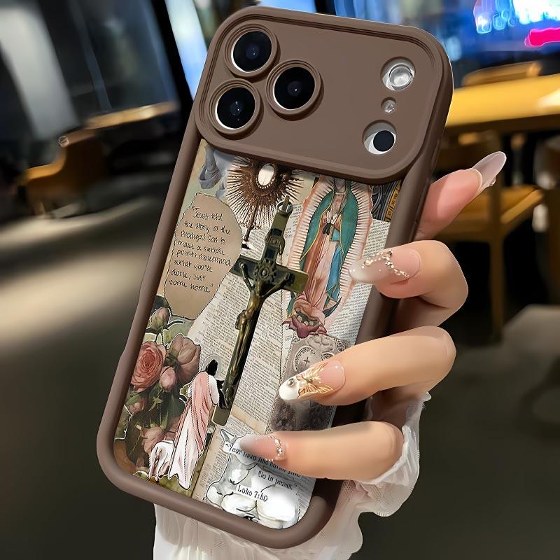 Mary ofthe Cross Soft&Flexible TPU Silicone Phone Case For iPhone 17 Pro Max AIR 16 15 14 13 12 11 Plus XSMAX Cases Durable|Shockproof|Full Camera Protection|Anti-Scratch|Anti-Fingerprint|Slim Fit|Gift For Girlfriend/Men/Women
