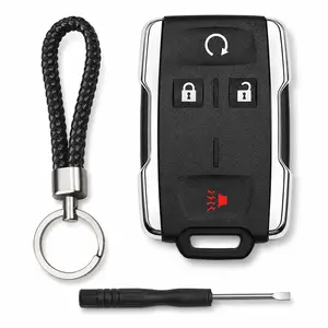 4 Button Key Fob Shell Case Replacement for Chevy Silverado Colorado GMC Sierra 1500 2500 3500 HD Canyon 2014-2021, M3N-32337100 Keyless Entry Remote Cover