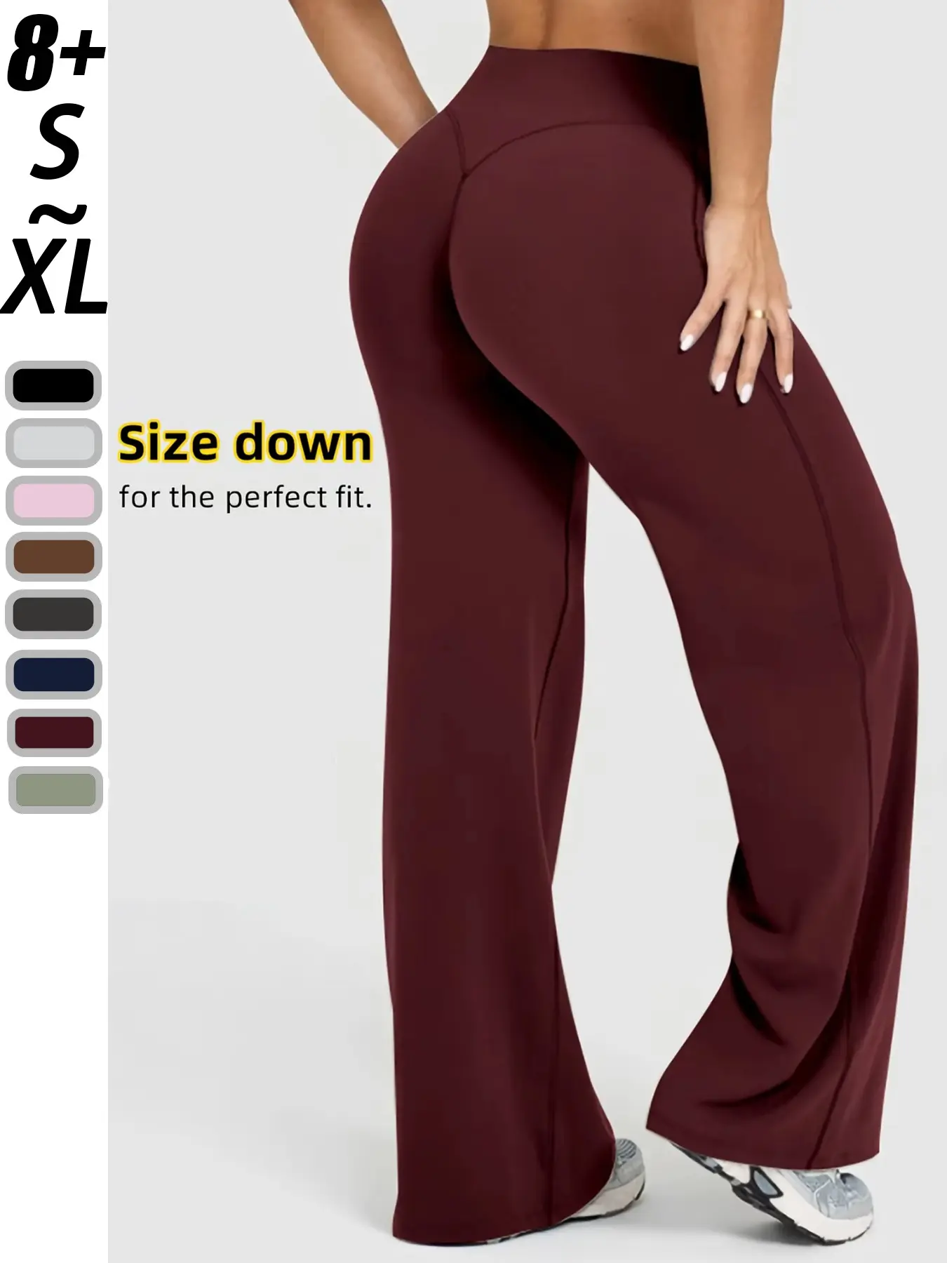 High-Waisted Shaping Bell Bottoms, Flared Sports Pants, Comfortable Yoga Pants, Ideal for Gym and Outdoor Activities, Perfect for Workout Wear