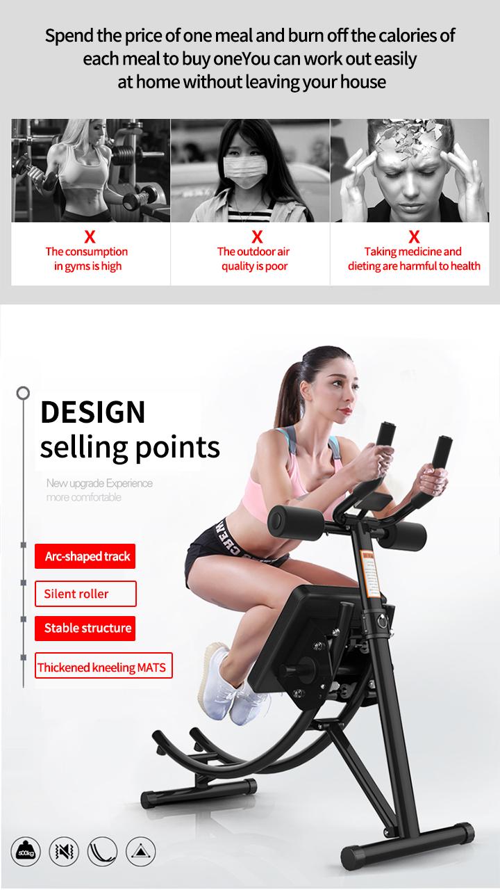 Abdominal Cruncher Trainer Machine - Foldable Ab Exercise Sit Up Bench, Compact Home Fitness Equipment for Abdominal Workouts, Portable Design for Easy Movement & Storage, Stable Sit Up Bench for Core Training, Ideal Abdominal Trainer for Home Use