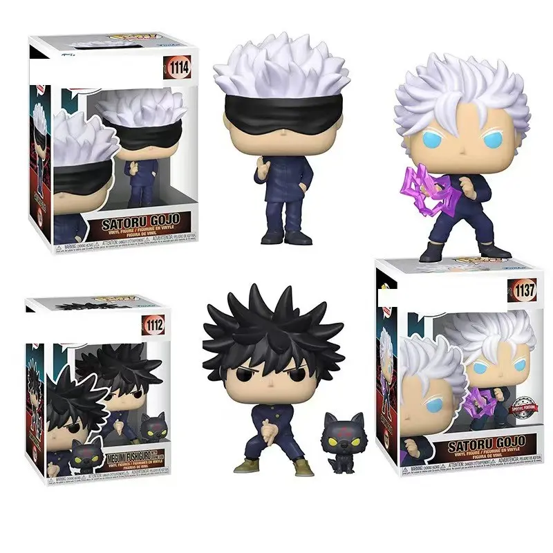 Official Licensed Jujutsu Kaisen Theme Funko Pop! Figure Set, Q Version Collectible Toy, Anime Peripheral Collection Item
