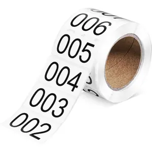 Consecutively Numbered Labels 1.6x0.79 Inch Self-Adhesive Inventory Numbered Stickers Moving Box Numbering Label for Organization Storage Classification Supplies (001-500)
