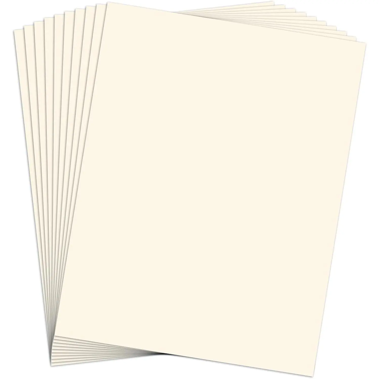 Cream 110 lb (300 gsm) Modern FSC Certified Printer-Ready Thick Cardstock, 24 Sheets for DIY Scrapbooking, Stamping, Invitations, Fade-Proof