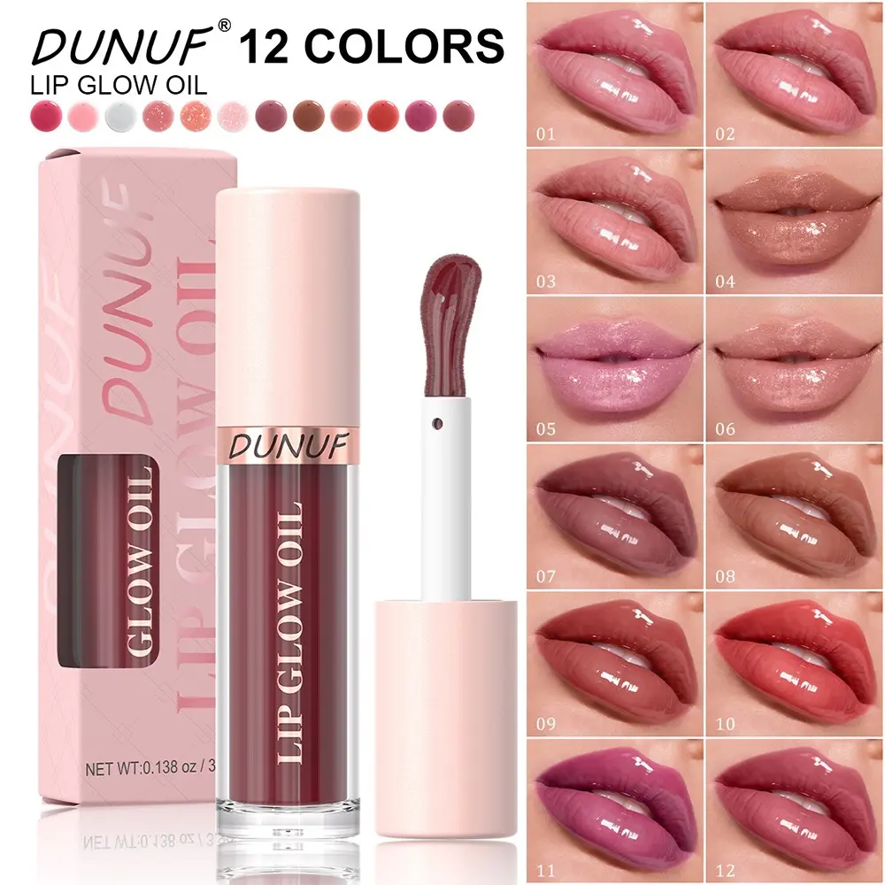 12 Color Shiny Lip Glaze Moisturizing Dudu Lip Glaze Lip Color Moisturizing Lipstick Moisturizing Hard To Pull Out Dry Lip Color Pearlescent Lip Gloss Colored Lip Balm Lipstick Lip Moisturizer Gloss