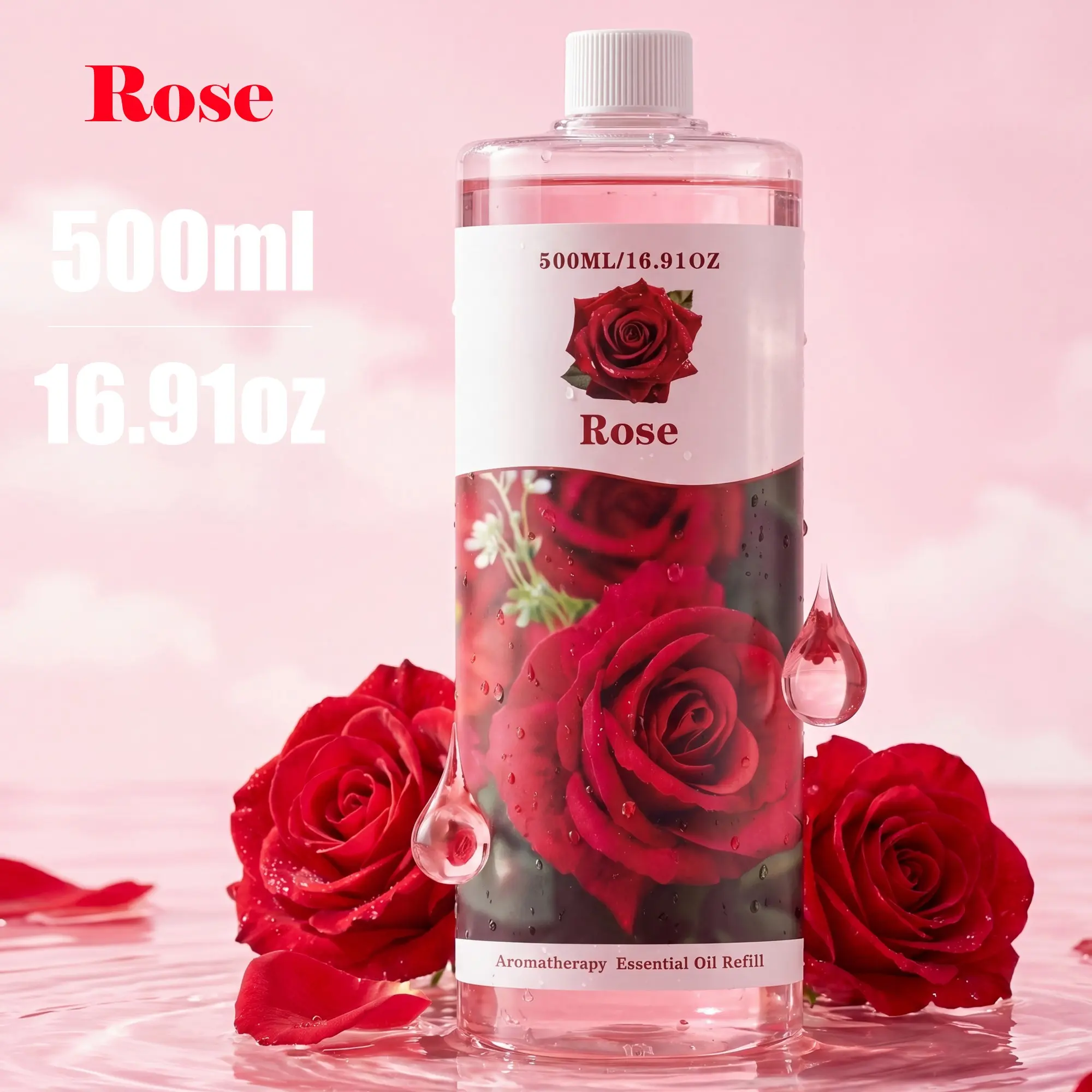 Large Capacity (500ML/16.9oz) Premium Fragrance Essential Oil Refill, Scent Diffuser Oils, 10 Classic Scents, Leak-Proof Design, Perfect Gift!