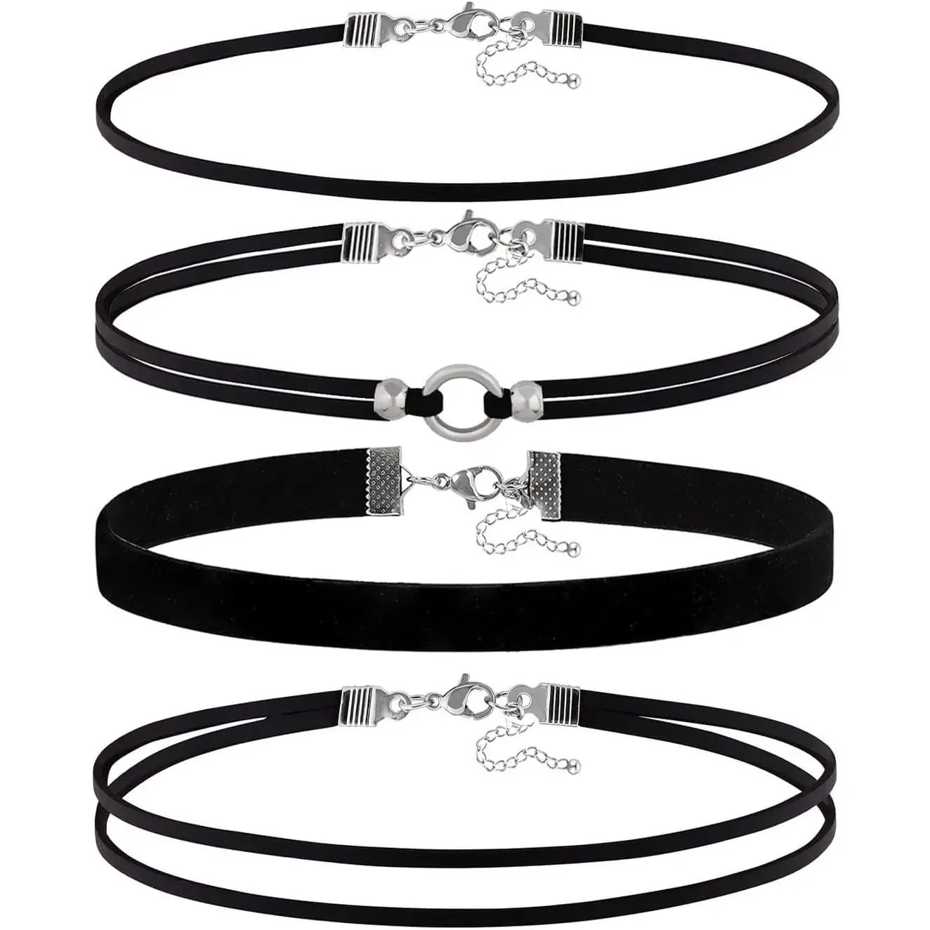 Choker Necklace for women Black Lace Choker Layered Classic Black Choker Gothic Chokers for Halloween    for Women