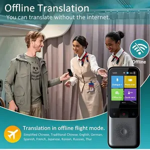 Travel Translation Device T11, Real-Time Multilingual Translation, Offline Photo Translation, Earphone Jack, Lanyard Hole, Essential for Travel Communication