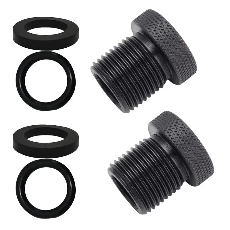 2 Pack Thread Adapters and Washers, 1/2 * 28-3/4 * 16, Black