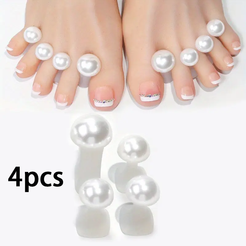 4-Piece Cute Nail Separator Set, Fragrance-Free Gel Nail Separators, Healthy Nail Growth Manicure Tools, Elegant DIY Nail Accessories