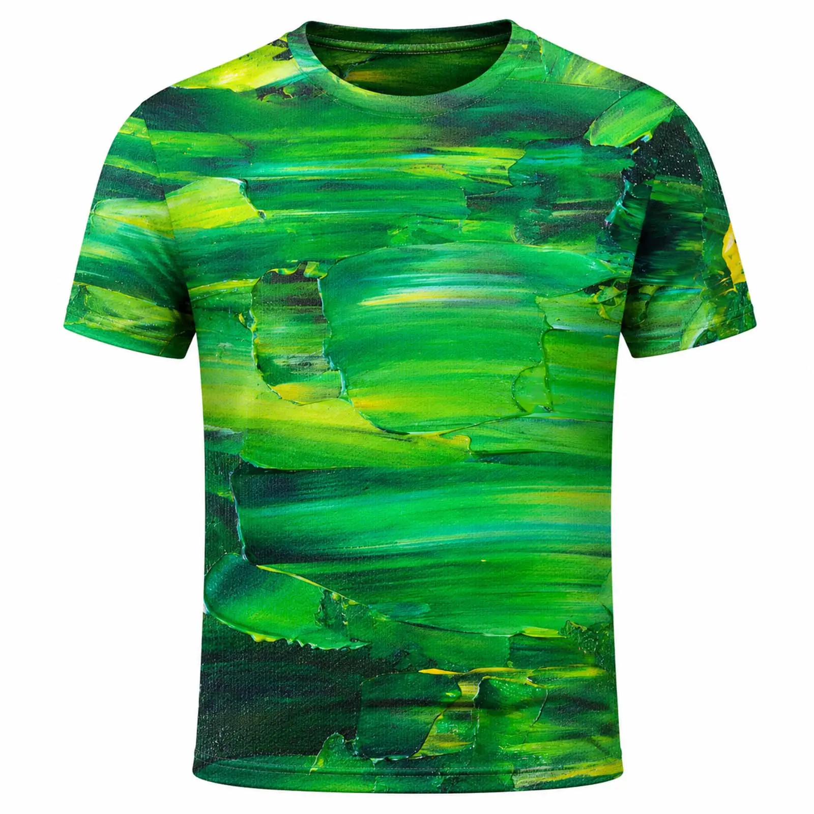 Men's Viral Oversized 3D Graphic T-Shirt, 180g Knitted Anti-Wrinkle Short Sleeve Crew Neck Tee, Breathable Casual Summer Top for Daily Wear, Streetwear, Vacation Outfits, Party Looks and Gift Ideas