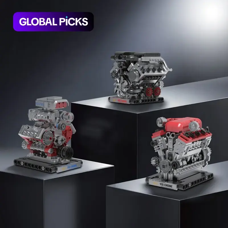 808+ Piece Miniature Engine Building Set, V8 V12 W16 Car Racing Engine Models, Men's Collection Gift, Office Decor, Home Decoration #GLOBAL PICKS