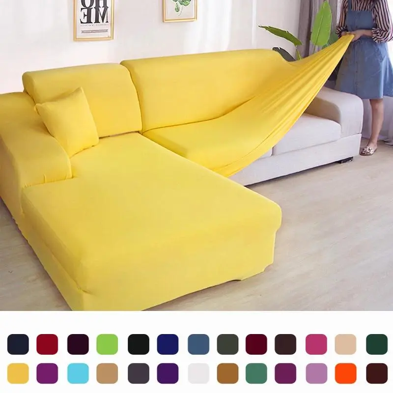 solid corner sofa covers couch slipcovers elastica material sofa skin protector for pets chaselong cover L shape sofa armchair