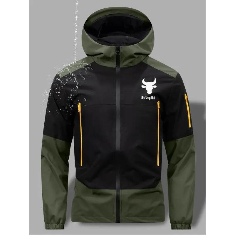 Men's Storm Point Hooded Jacket, Waterproof Breathable Outdoor Jacket, Ideal for Hiking and Camping Adventures