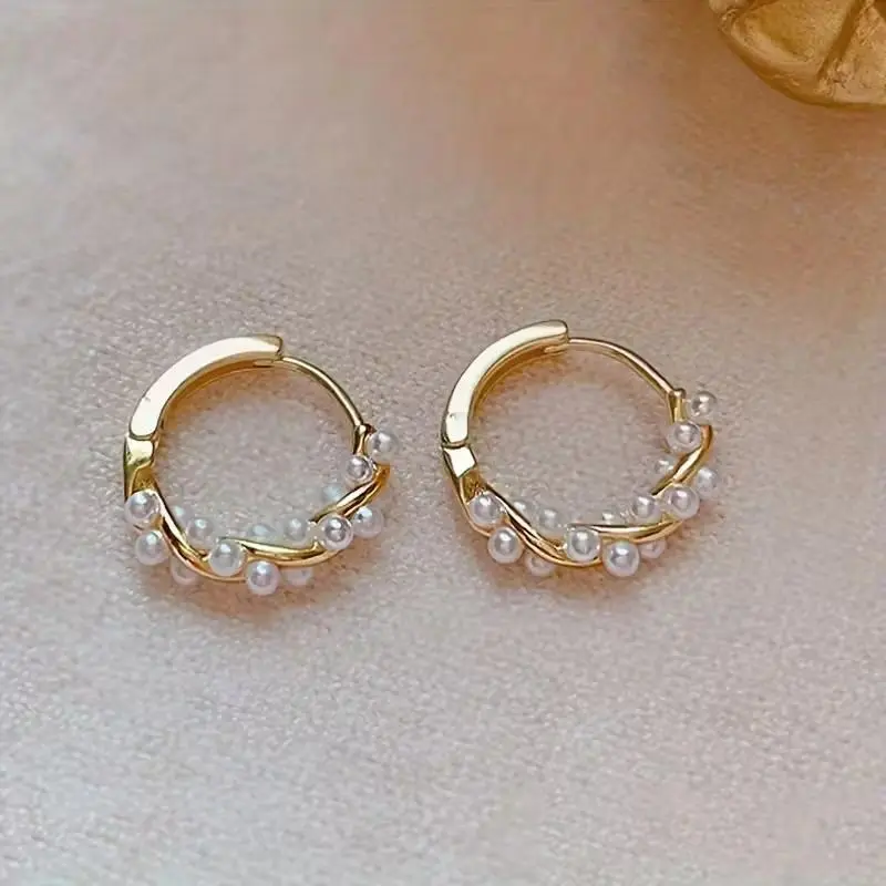 Viral Dainty Pearl Stud Earrings | Aesthetic Minimalist Ear Candy | Chic Feminine Everyday Jewelry | Elegant Essential Accessory for Work, Wedding & Casual Vibe