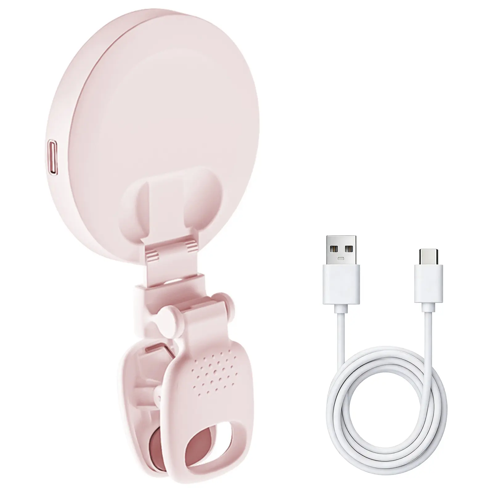Rechargeable LED Fill Light for Selfies & Live Streams, Essential for Content Creators & Beauty Lovers, Portable Lighting Solution
