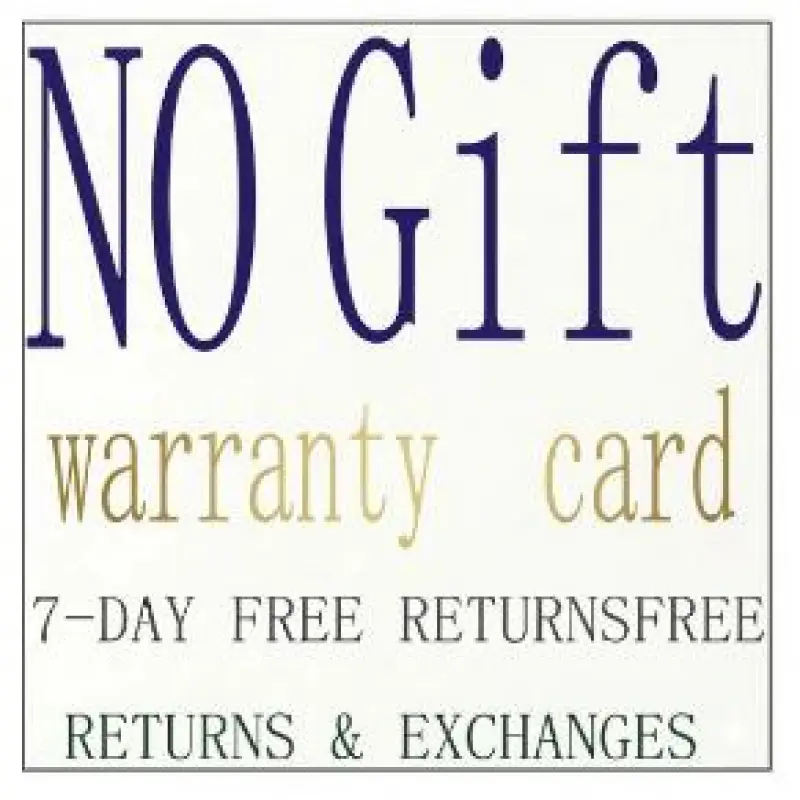 NO FREE GIFT !!! Warranty Card Inside