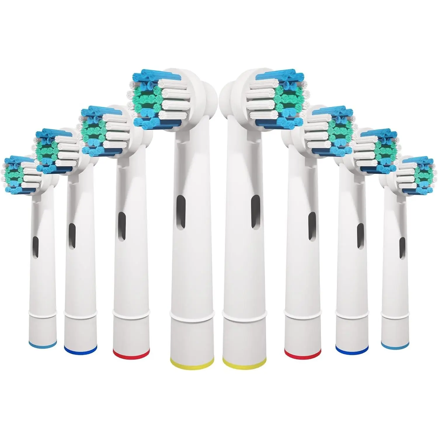 Sensitive Dupont Bristles Family Size Replacement Toothbrush Heads (8-Count) - Compatible with Oral-B Braun Pro Series Electric Toothbrushes, Refills for Pro 500/750/1000/1500/3000/3757/5000/7000/7500/8000