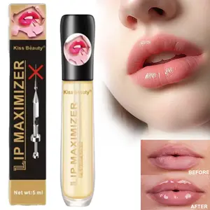 2pc Lip Plumping Oil, Achieve Fuller Lips, Long-Lasting Moisture, Moisturizing, Glossy Finish, Lip Balm for Enhanced Lip Volume, Single Item Pack