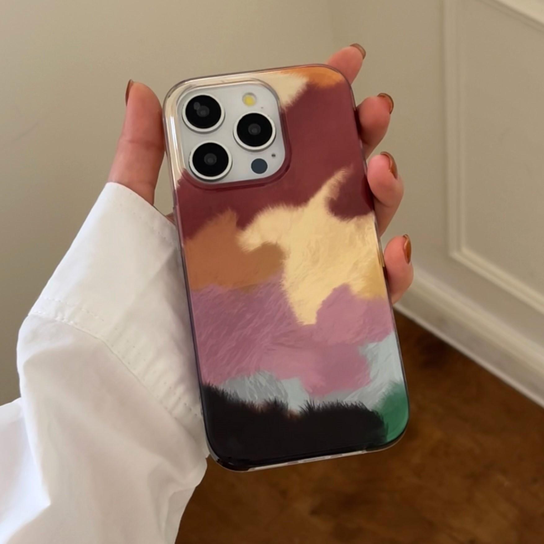 Abstract Marble Pattern Phone Case, Fashionable Phone Protective Cover, Phone Accessories Compatible with iPhone17 16 15 14 13 12 11Pro/Pro Max