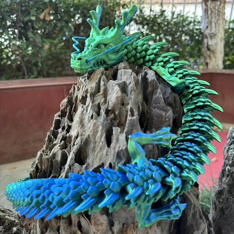 3D Printed Dragon Model, 1 Count Colorful Desktop Decoration, Home Decor Ornament, Perfect Holiday Gift, Office Desktop Ornament, Collectible Room Decor