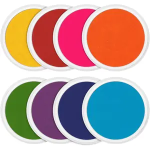 7 Inch Ink Pad Pads for Kids Washable, Large Stamp Pad with 8 Vibrant Colors, Non-Toxic Finger Paint & Stamp Pads Set for Arts and Crafts, Perfect for Children's DIY Projects, Home School Usefidget toys