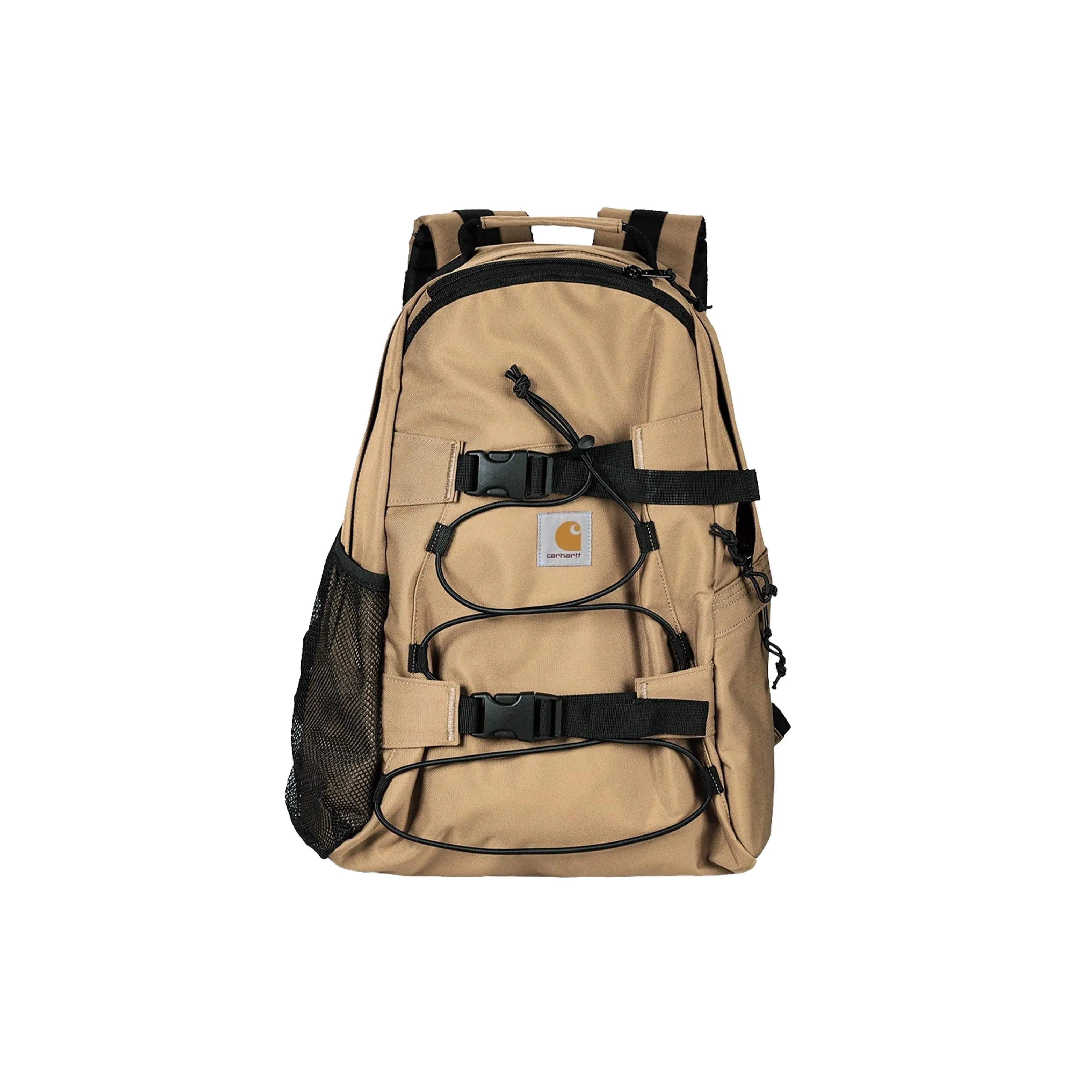 Carhartt WIP Recycled Polyester Canvas Backpack for Men and Women – Classic Style in Light Brown