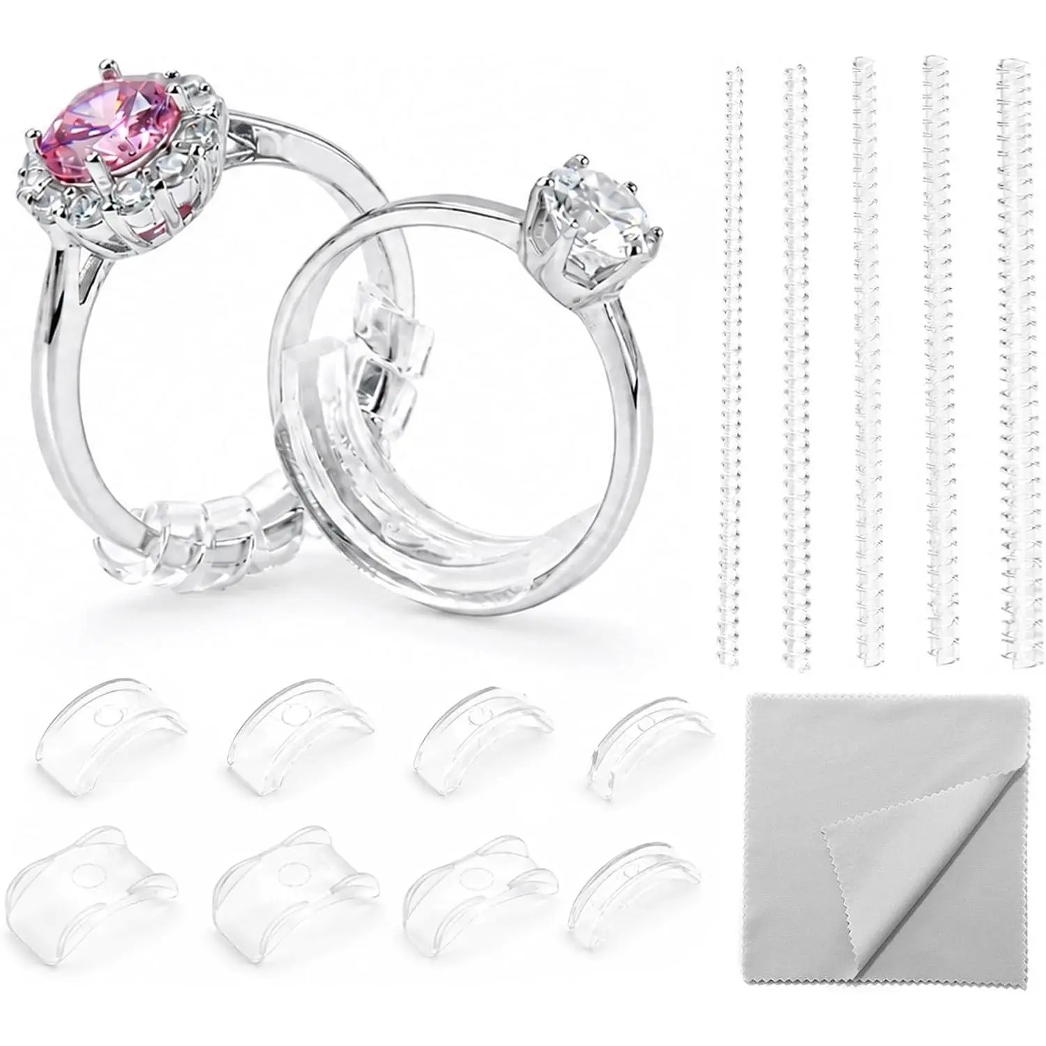 13 count Ring Sizers for Loose Rings, TPU  Spiral & Spacer Set