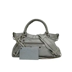 Pre-owned Balenciaga CLASSIC FIRST Biker Bag Haze P226257851