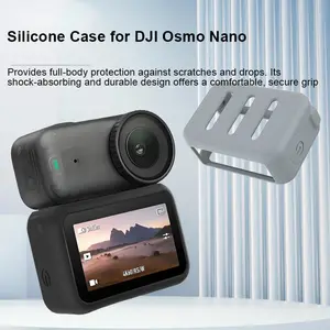 for dji osmo nano Cooling Silicone Sleeve Case , 1:1 Molded Soft Protective Cover Battery Side Open Full Protection Accessories