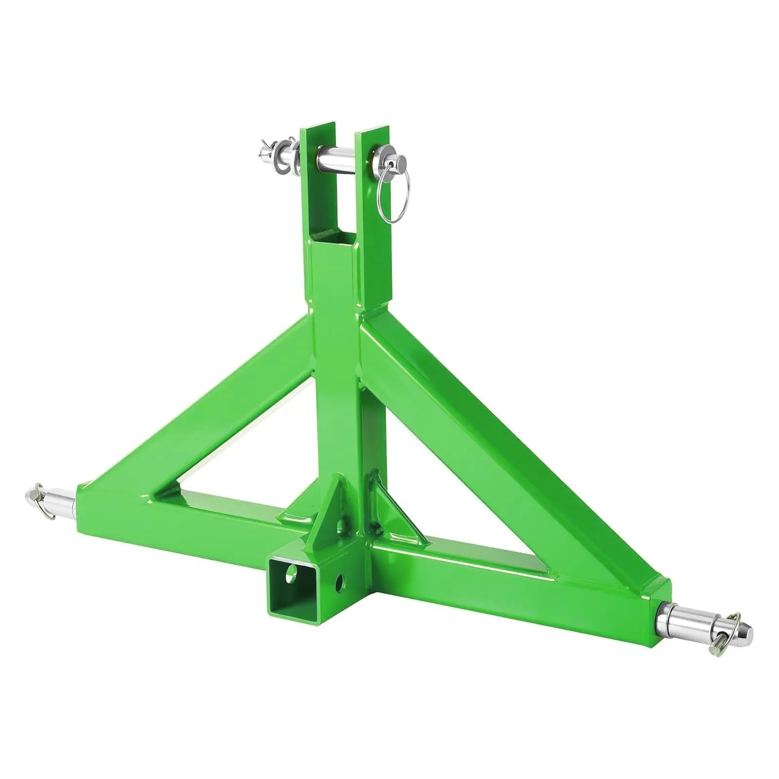 Garvee Heavy Duty 3-Point Trailer Hitch Receiver for Category 1 Tractor – 2" Receiver, Tow Hook, Quick Attach Drawbar Adapter, 6000 lbs Capacity, Durable Steel – Green, No Ball Mount