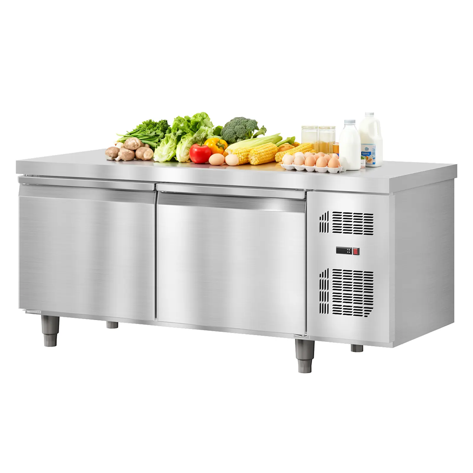 60" Commercial Undercounter Fridge | 15 Cu.Ft Stainless Steel Prep Station