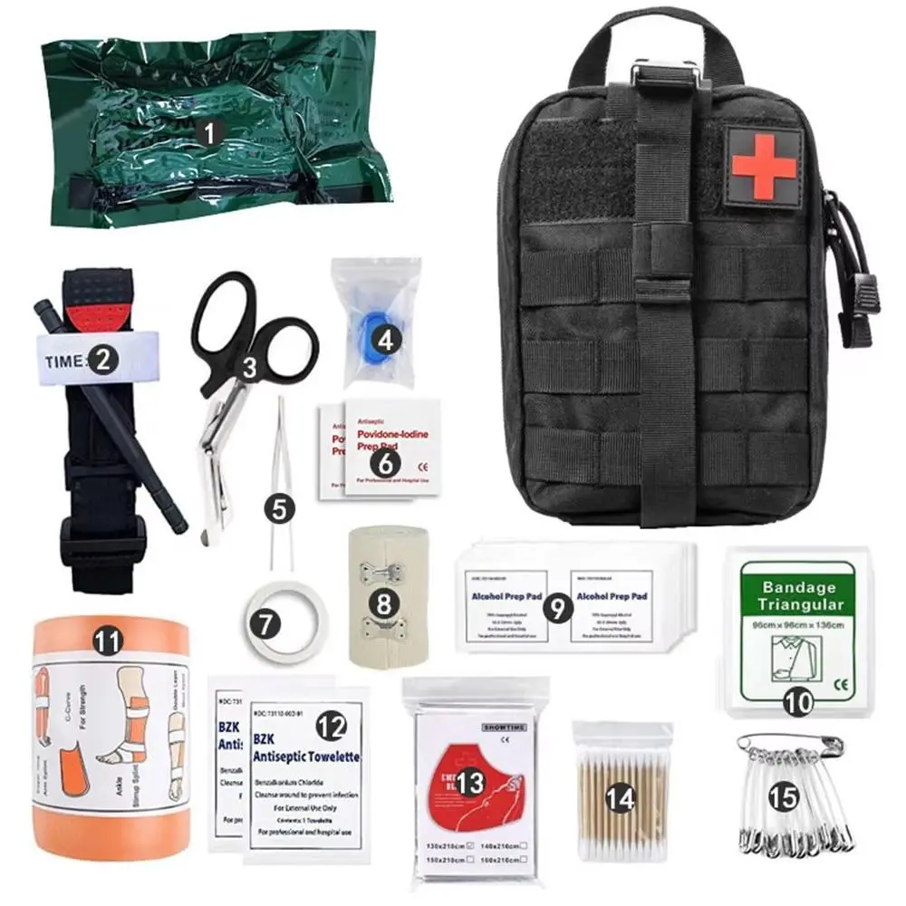 Outdoor Camping Survival Tool Set, Multi-Functional Tactical Emergency Kit, Portable Camp First Aid Supplies, Earthquake Rescue Equipment