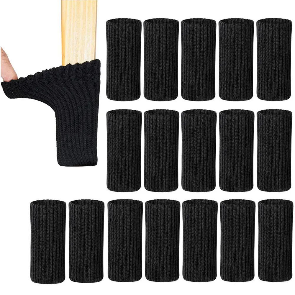 12 Pcs Knitted Chair Leg Socks, Anti-Scratch Non-Slip Furniture Leg Protectors for Chairs & Tables, Noise-Reducing Floor Guards, Knit Fabric, Chair Leg Protectors