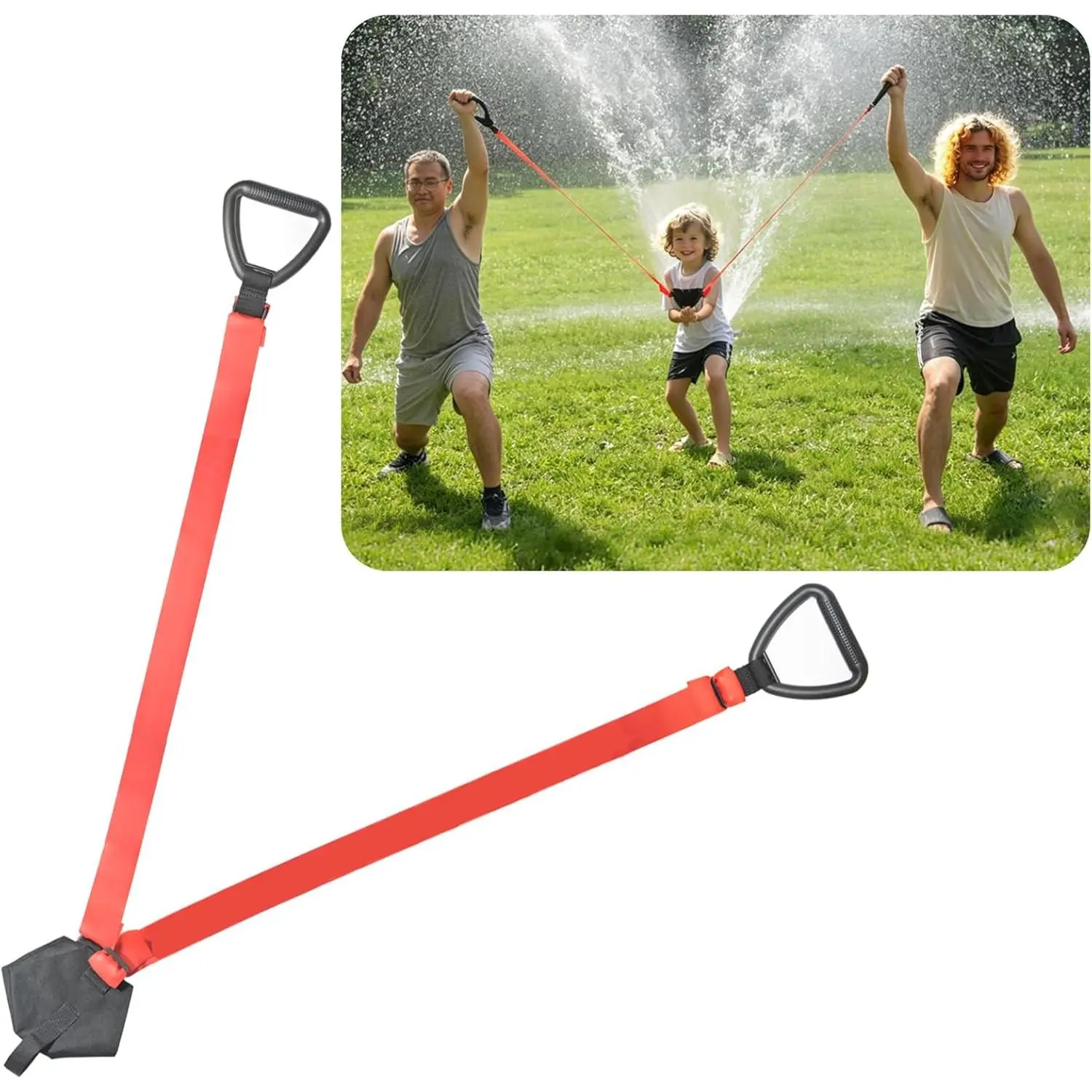 Heavy Duty 3-Man Water Balloon Launcher Slingshot, Launches up to 500 Yards, Catapult Rocket Adult Toyfidget toys