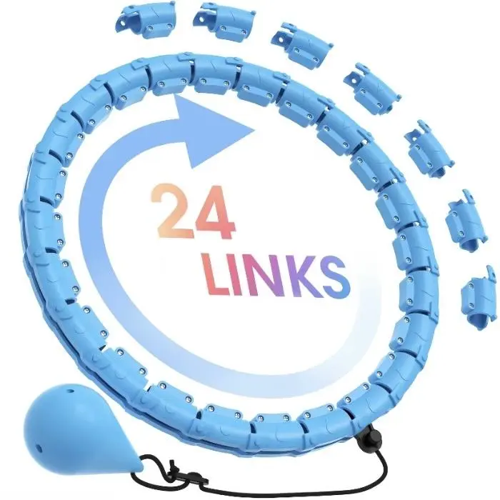 Smart Weighted Hula Hoop for Adults with 24 Detachable Links, Adjustable Exercise Equipment for Home Workout, Fitness Training for Women, Workout Equipment