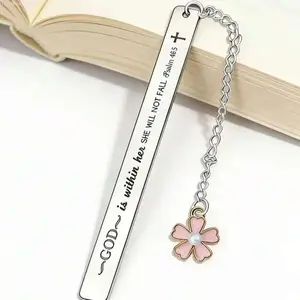 1/2/3pcs Christian Metal Cross Bookmark For Book Lovers Readers Floral Engraved Scripture Bible Journaling Accessories Religious Graduation Back To School Gift
