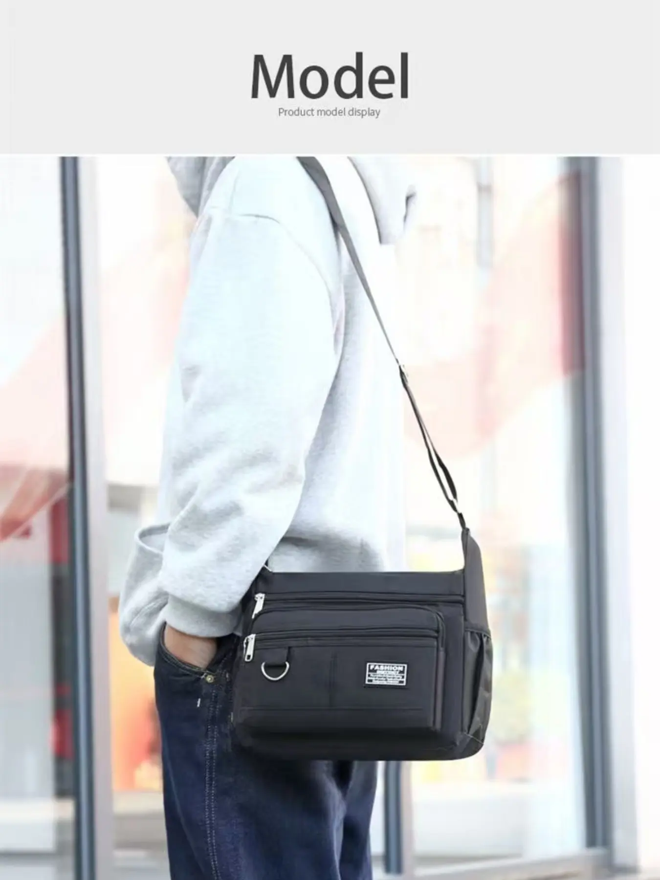 Large Capacity Men's Multi-Functional Office Commuting Shoulder Messenger Bag – Waterproof, Multi-Pocket, Convertible to Backpack or Crossbody, Ideal for Business, Travel & Daily Use Shoulder Bags Work Bags