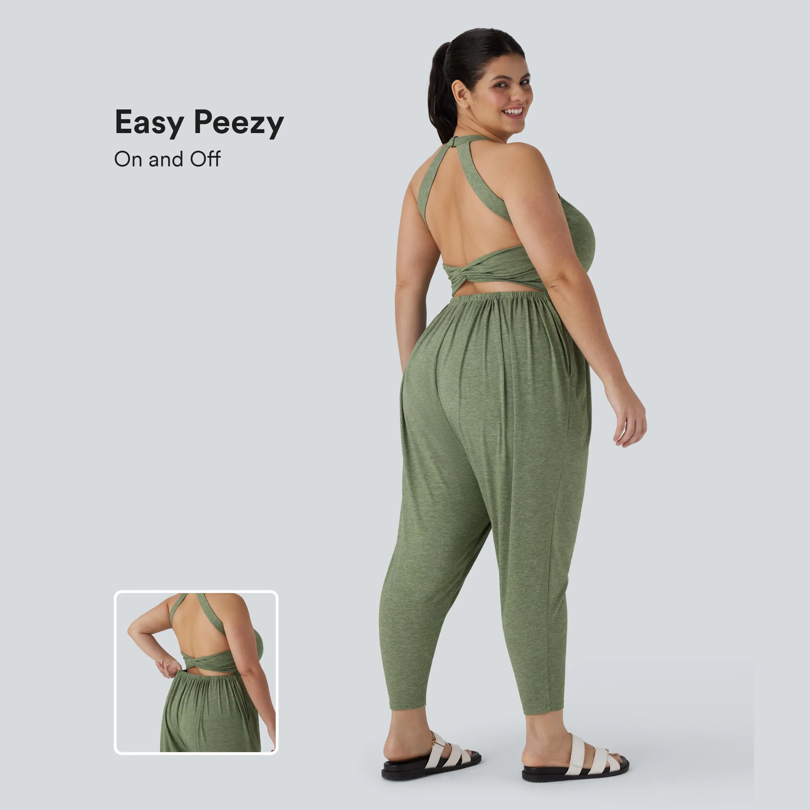 Halara Harem Casual Plus Size Jumpsuit with Pocket-Easy Peezy Edition