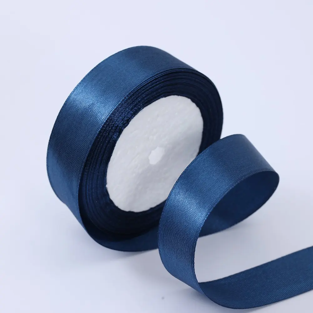 25mm Wide 25m Long Polyester Ribbon, Smooth Glossy Fabric Ribbon for Gift Wrapping, Bouquet Decoration, Wedding Party Decor, DIY Crafts