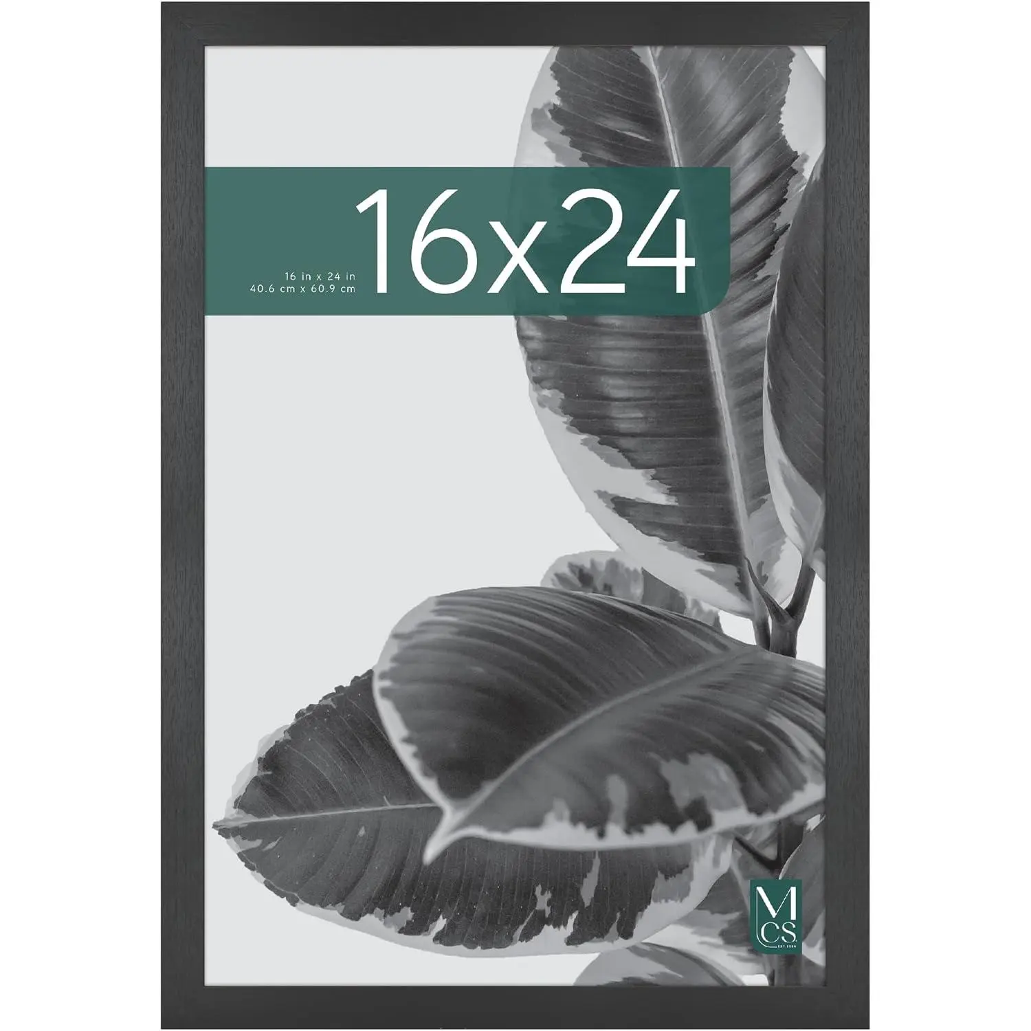 Poster Frame, 16x24, Black Woodgrain, 1-Pack
